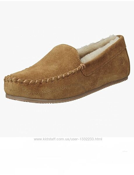 Замшеві мокасини капці з хутром Ronde