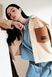 Вільветова бежева куртка-сорочка з ведмедями We Bare Bears від Lalu