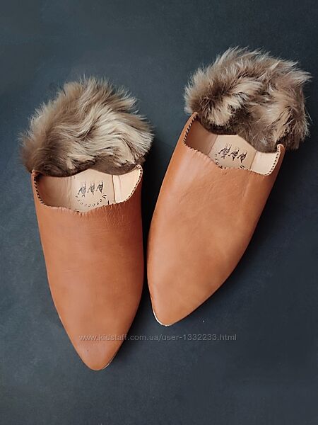 шкіряні марокканські тапочки мюлі-бабуші традиційні тапочки ручна робота