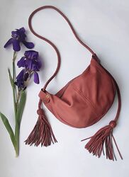 Шкіряна брендова сумка хобо Mulberry оригінал.