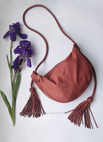 Шкіряна брендова сумка хобо Mulberry оригінал.