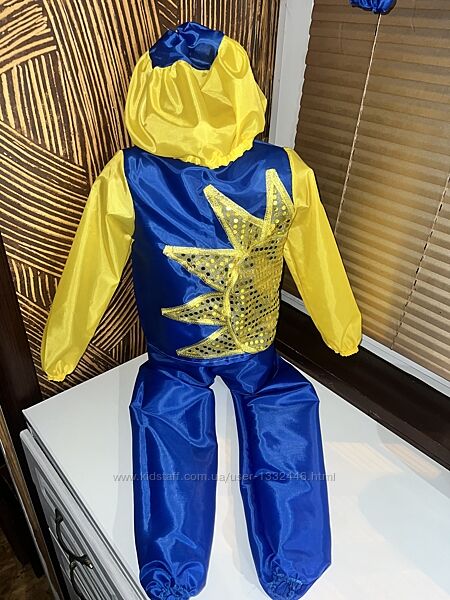 Карнавальний костюм промінчика, наряд сонечка на свято в садочку 