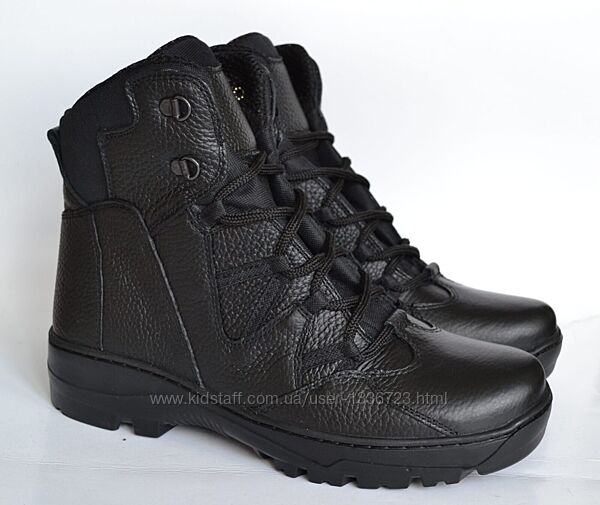 Шкіряні зимові берці , черевики люксова шкіра флотар