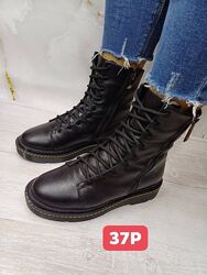 Шкіряні зимові черевики. , натуральна шкіра