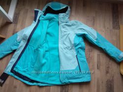2XL, 56 оригинал куртка Jack Wolfskin 3-в-1 голубая