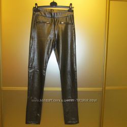 Стильные серебристые брюки фирмы H&M на рост 165-170 см.