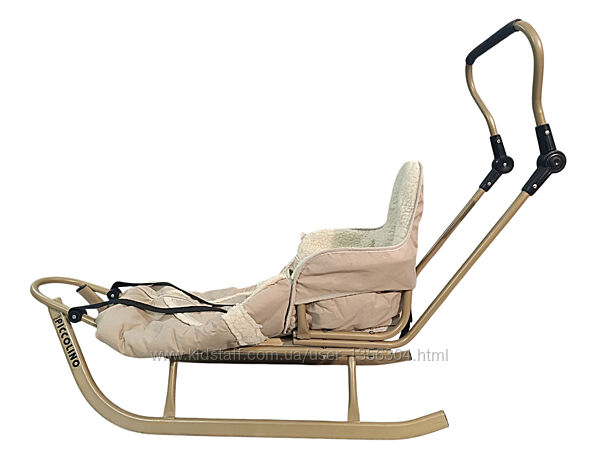 Санки з регульованою ручкою теплий конверт. Adbor Piccolino