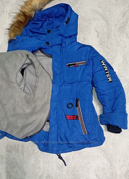 Дитяча тепла зимова куртка 104-110 для хлопчика