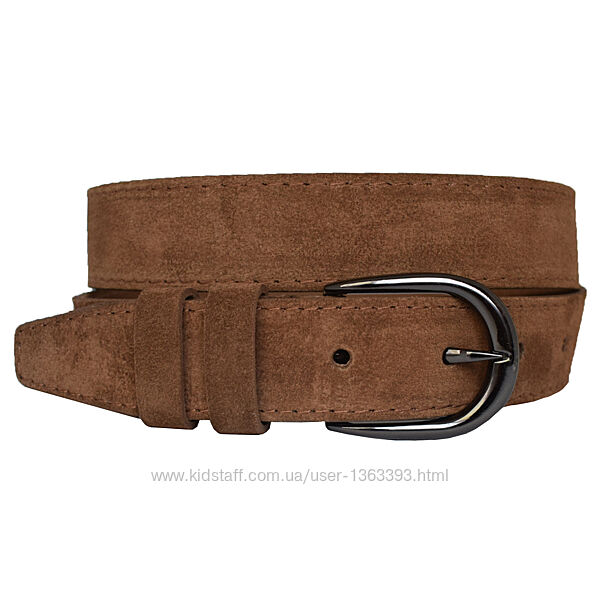 Ремені жіночі замшеві світло- і темно- коричневі з різними пряжками