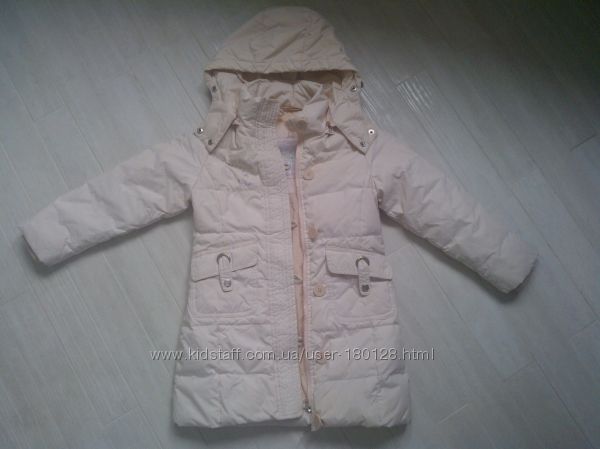 Детский демисезонный пуховик длинное пальто куртка на 4-5-6 года