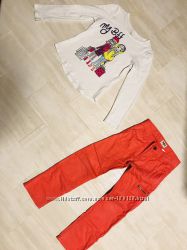 Детская одежда комплект брюки штаны и кофта на девочку 6, 7 лет oshkosh