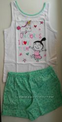 Пижама хлопковая майка и шорты PRIMARK