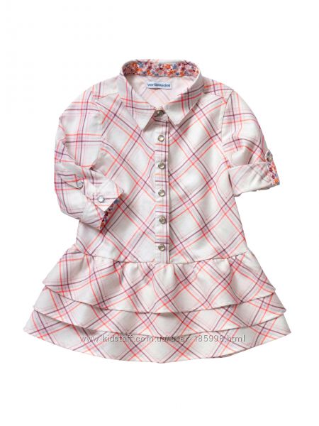 Легкое платье в клетку Vertbaudet