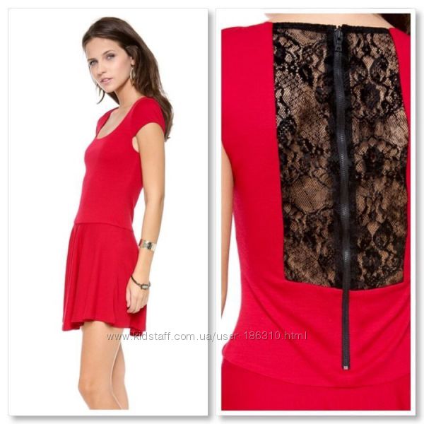 Alice Olivia красное платье с коротким рукавом US10-Оригинал США 330 у. е.