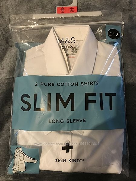 Комплект новых белых рубашек M&S134-140р