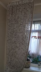 Штори довгі крупна сітка