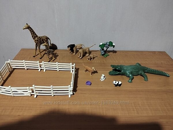 Тваринки Playmobil. Жирафи, леви, коали, крокодил, панда, собаки. Запчастини