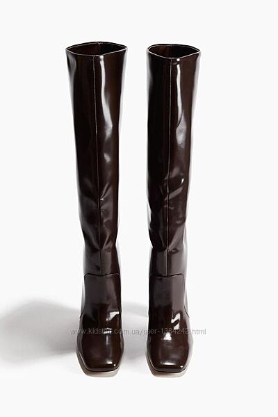 Шоколадные сапоги трубы Chocolate Ankle Boots H&M.