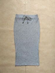 Стильная юбка миди лапша с высокой талией Tu, 8 размер. 