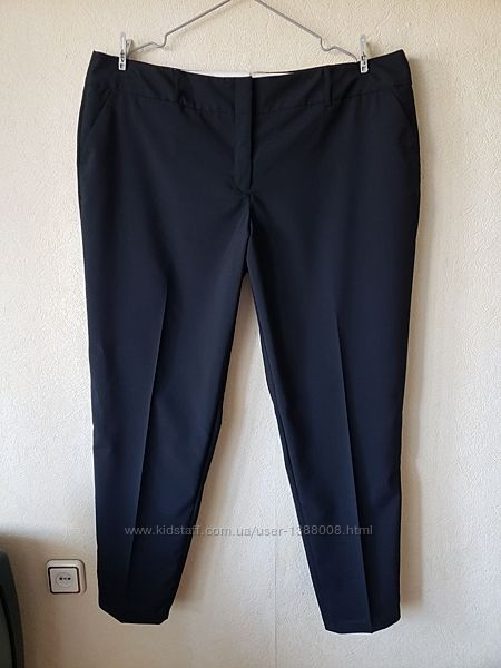 Зауженные новые шерстяные 43  wool черные брюки   на высокий рост 24 uk