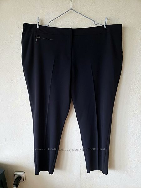 Новые стречевые зауженные брюки с высокой талией 24-26 uk