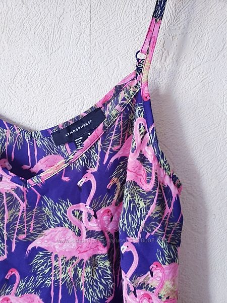 Ками блуза топ принт фламинго