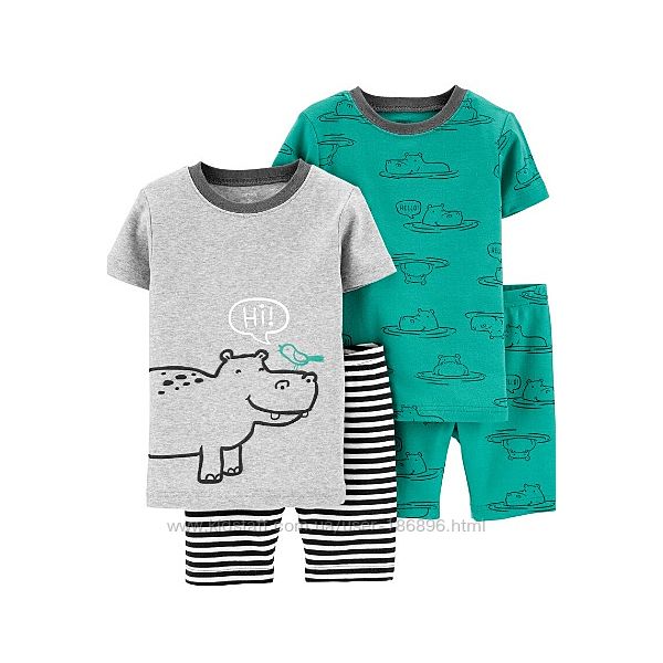 Хлопковые комплектики футболка и шорты фирмы Carters для мальчиков