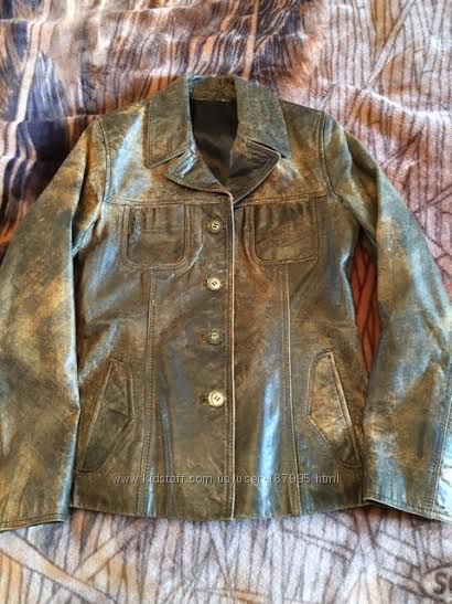 Стильная кожаная куртка - пиджак Promod, р-р 36&9210, Франция