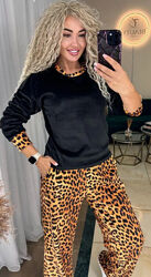 Костюм прогулочный, домашний  с палаццо  велюр плюш лео турция  46-48 5566м