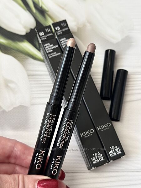 Суперстійкі тіні-олівець для повік kiko long lasting stick eyeshadow