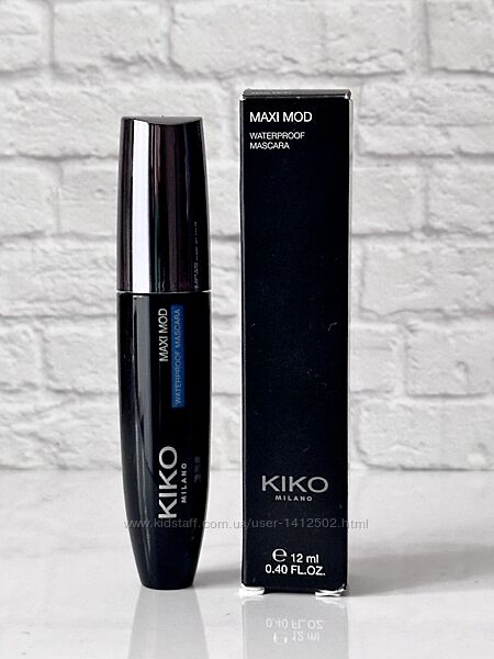 Чорна водостійка туш kiko milano maxi mod mascara Туш кіко мілано