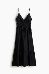 Чорна легка міді сукня h&m , сарафан h&m