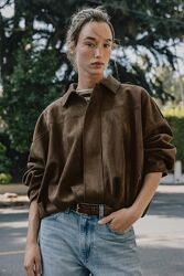 Куртка -бомбер під замш zara, замшевий бомбер zara