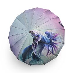 Парасолька повний автомат жіноча Mario сатин панорамний