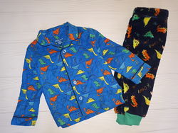 Теплая плюшевая пижама Primark мальчику 6-9 Новая 