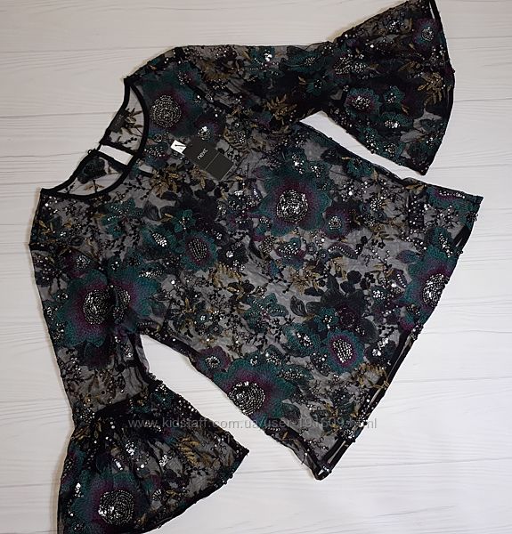  Блуза сетка прозрачная с вышивкой Next 44-46