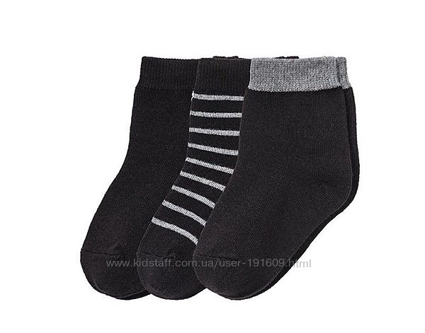 Высококачественные хлопковые носки комплект 3 пары Lupilu мальчику 19-22