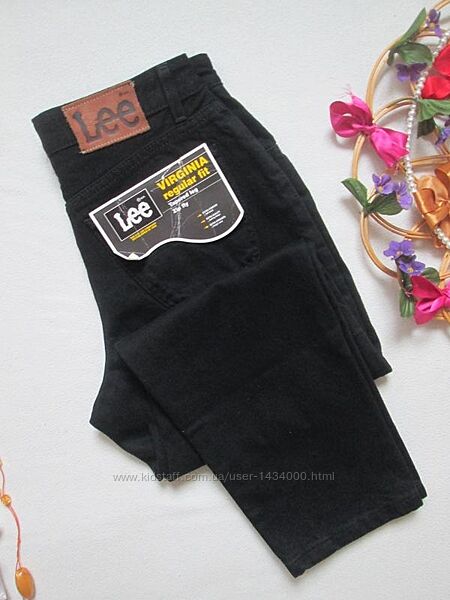 Плотные черные джинсы мом высокая посадка Lee Virginia оригинал 