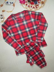  Флисовая пижама домашний костюм в клетку шотландка Marks & Spencer
