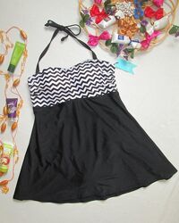 Шикарный сдельный слитный купальник платье батал Simply Yours