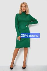 Зимова сукня-светр вязаная вовна плаття з вовною плаття-гольф вовняне миди