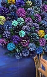 Набор для рукоделия сосновые шишки компакт диски 