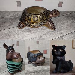 Декор для сада фигурные горшочки