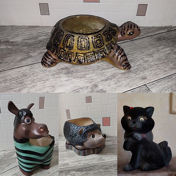 Декор для сада фигурные горшочки