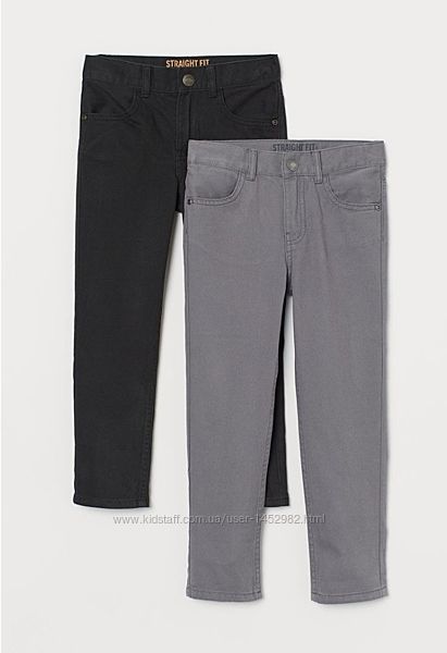 Брюки джинсы H&M 128, 134 7-8-9 лет серые оригинал