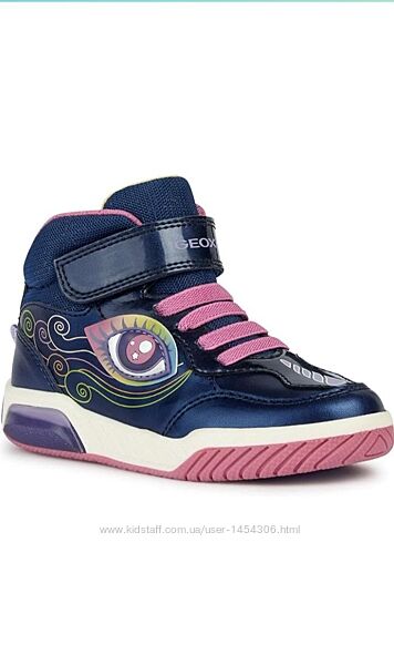 Дитячі черевики Geox Inek 23,24 р з мигалками ботинки девочке
