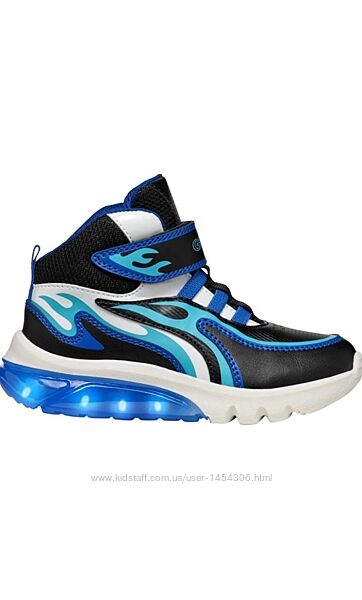 Кросівки хайтопи Geox Ciberdron 29,30,32 р з мигалками хлопчику