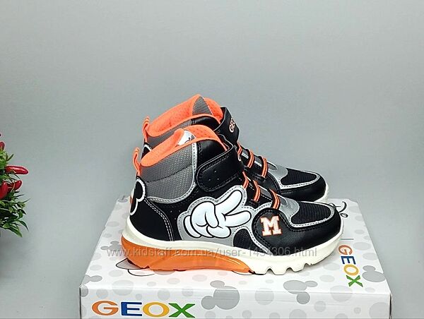 Кросівки хайтопи Geox Ciberdron 28,30 р з мигалками демісезонні хлопчику