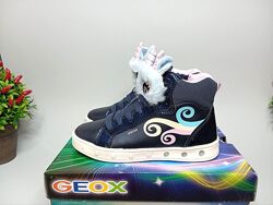 Черевики з мигалками хайтопи Geox Skylin 28,31,33,34 р дівчинці демісезонні