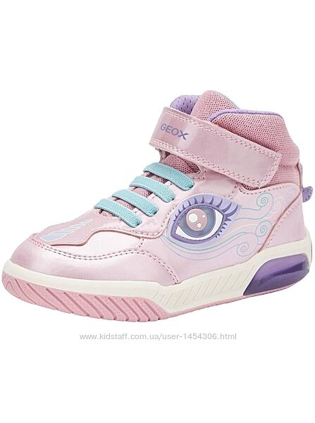 Дитячі черевики хайтопи Geox Inek 24 р з мигалками для дівчинки